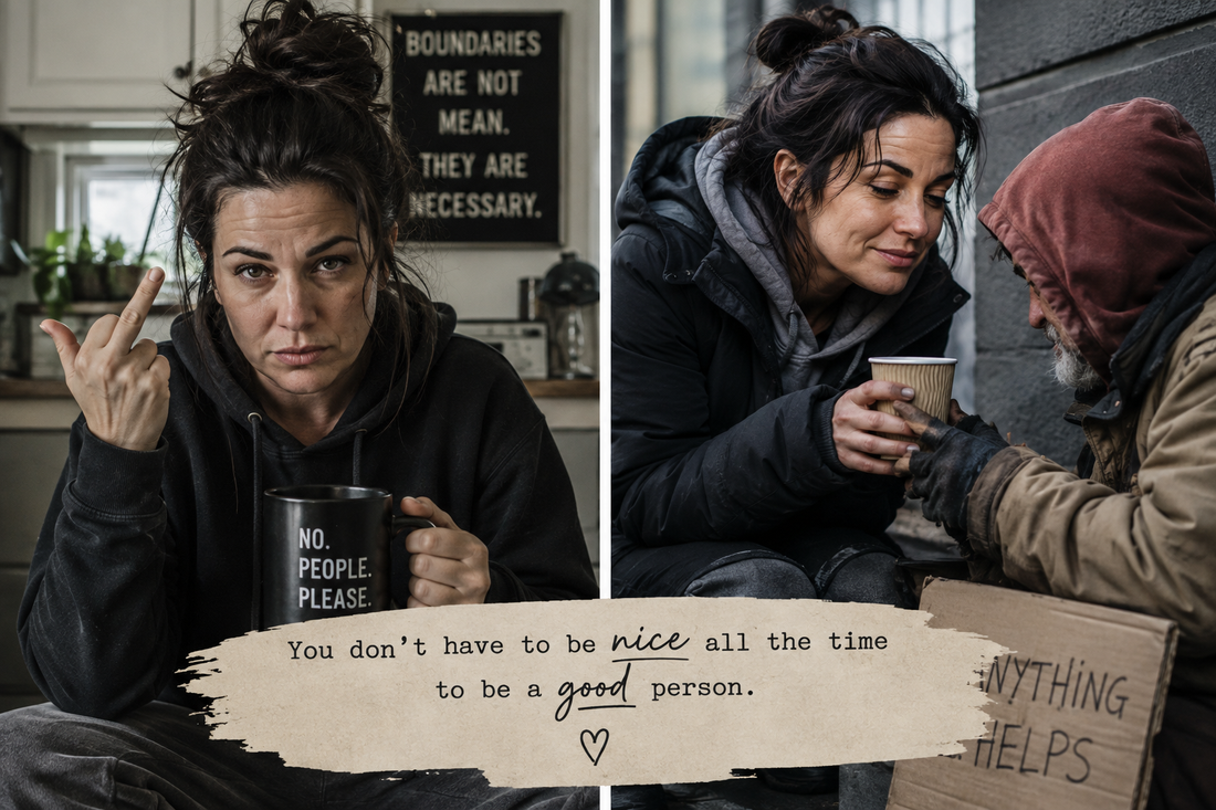 SO… YOU DON’T HAVE TO BE NICE ALL THE TIME TO BE A GOOD PERSON.