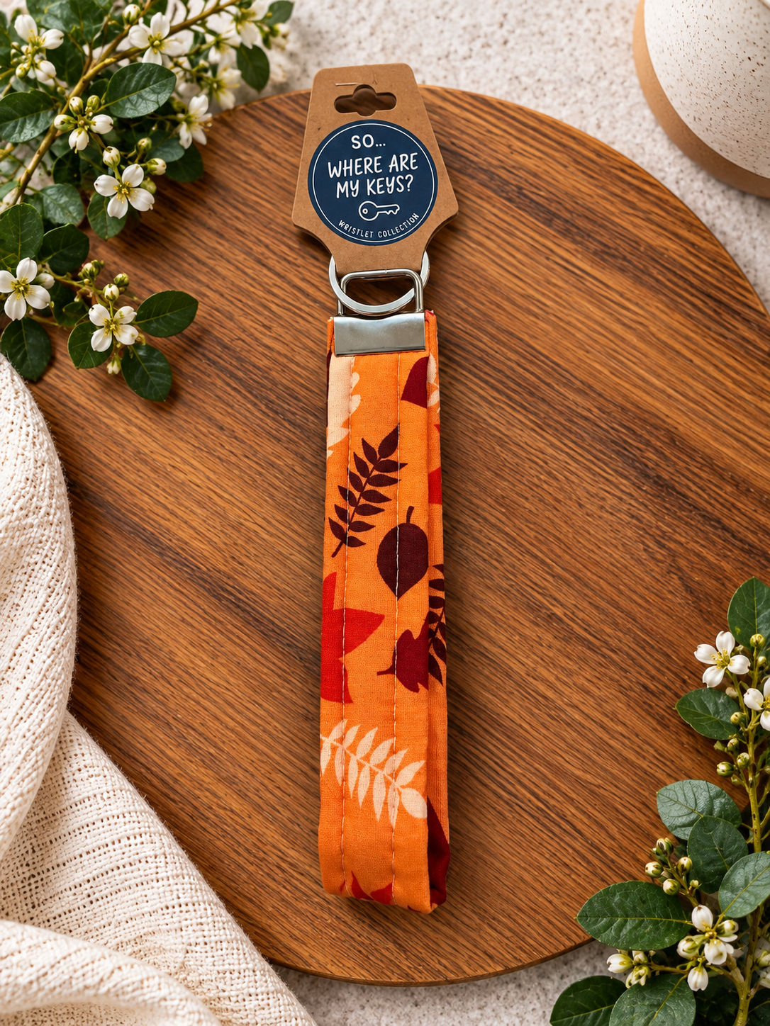 Wristlet Keychain - Autumn Leaves