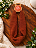 Rust Orange Ribbed Headband