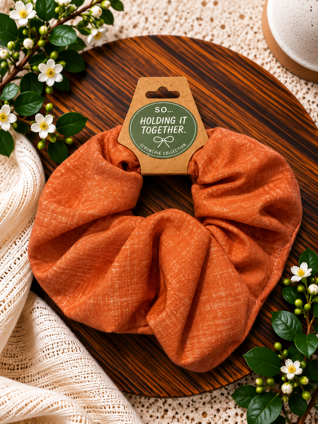 Soft Orange Scrunchie
