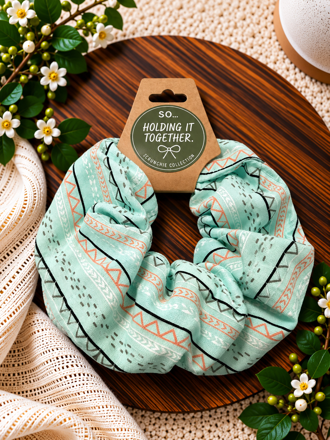 Geometric Scrunchie