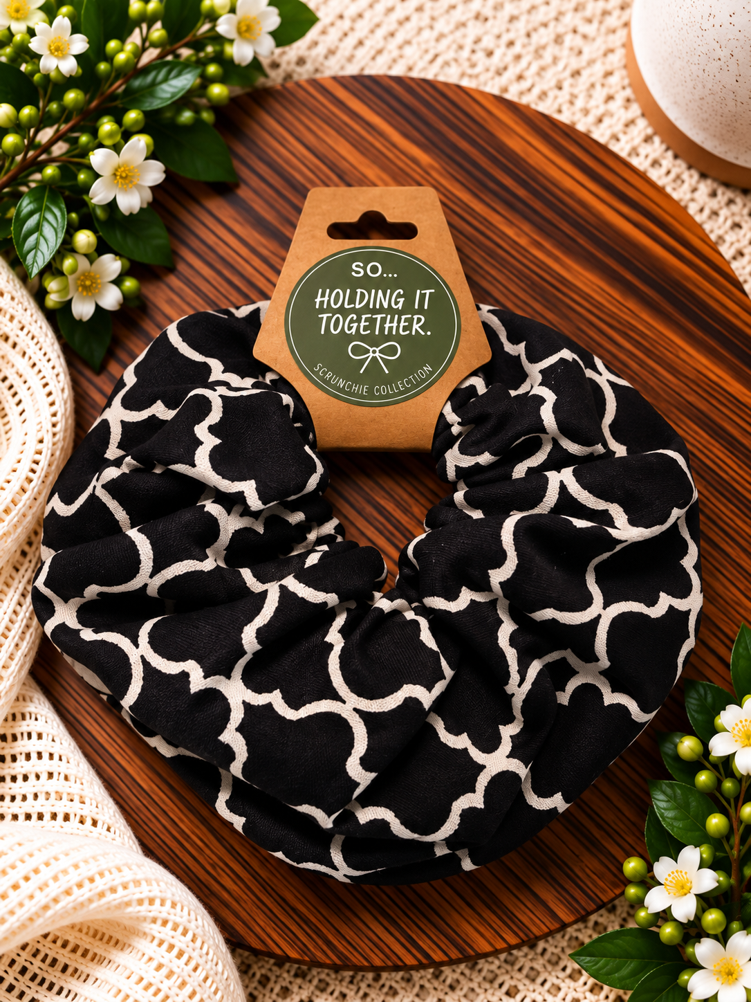 Black & White Scrunchie